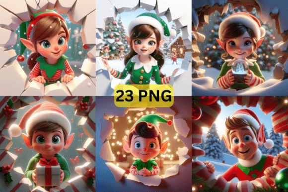 3D Elf Christmas Break Through Review: Premium Print Templates