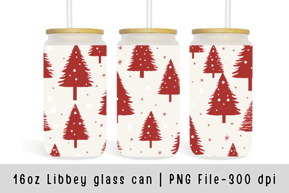 Christmas 16oz Libbey Glass Can Wrap Graphic Templates Review