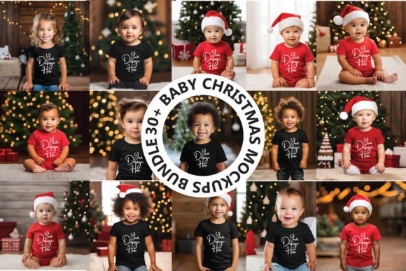 Christmas Baby Mockups Bundle for Baby Amp Creations