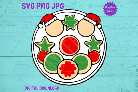 Christmas Cookies SVG PNG JPG Cut Files for Crafts