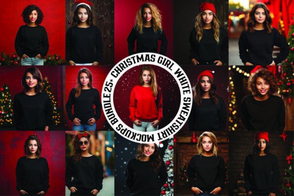 Christmas Free Sweatshirt Mockups Bundle: Christmas Amp Review