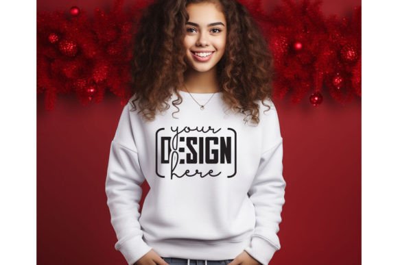 Christmas Free White Sweatshirt Mockups for Christmas Amp Creators