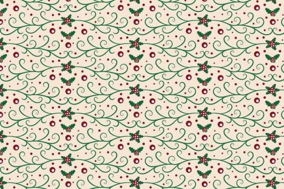 Christmas Green Ornate Seamless Pattern Review