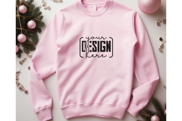 Christmas Pink Sweatshirt Mockups for Hoodies Amp Branding