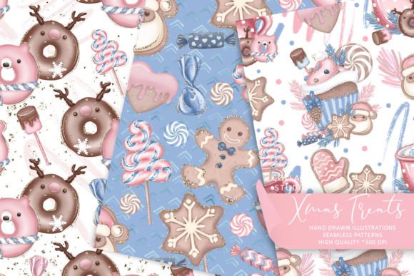 Christmas Sweets, Seamless Patterns for Modern Publishing