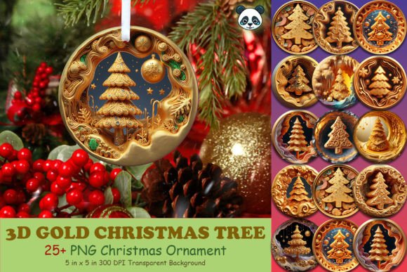 Gold Christmas Tree 3D Ornament Bundle Review