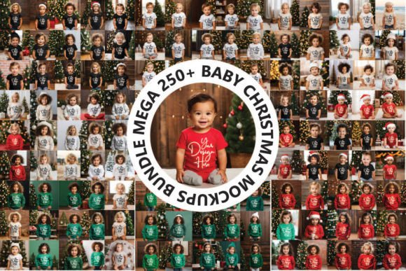 Mega Christmas Baby Mockups Bundle for Baby Amp Publishing