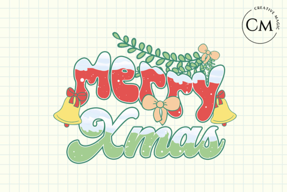 Merry Xmas Christmas Sublimation PNG for Crafts & Blog Design
