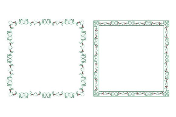 Ornament Christmas Square Border Frame for Decorative Elements
