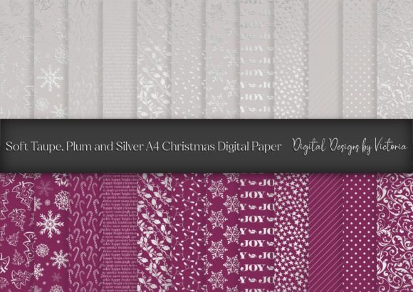 Soft Taupe, Plum and Silver Christmas A4 Review