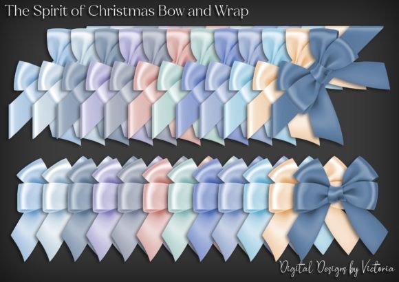 The Spirit of Christmas Bow in Decorative Elements